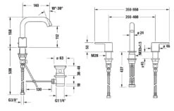 Duravit C.1 - Wastafelkraan Met Waste, 3-gats, Chroom C11060005010 -Badkamer Luxe c51b6e8dc712d84ad2433166