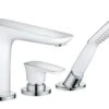 Hansgrohe PuraVida - 3-gats Badrandcombinatie, Wit/chroom 15432400