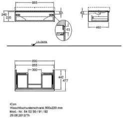 Geberit ICon - Wastafelonderkast, 890x240x477 Mm, Glanzend Wit 840290000 -Badkamer Luxe c6784705e443ee4bd6636c41 1