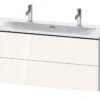 Duravit L-Cube - Wastafelonderkast 550x1220x481 Mm, 2 Laden, Glanzend Wit LC630902222