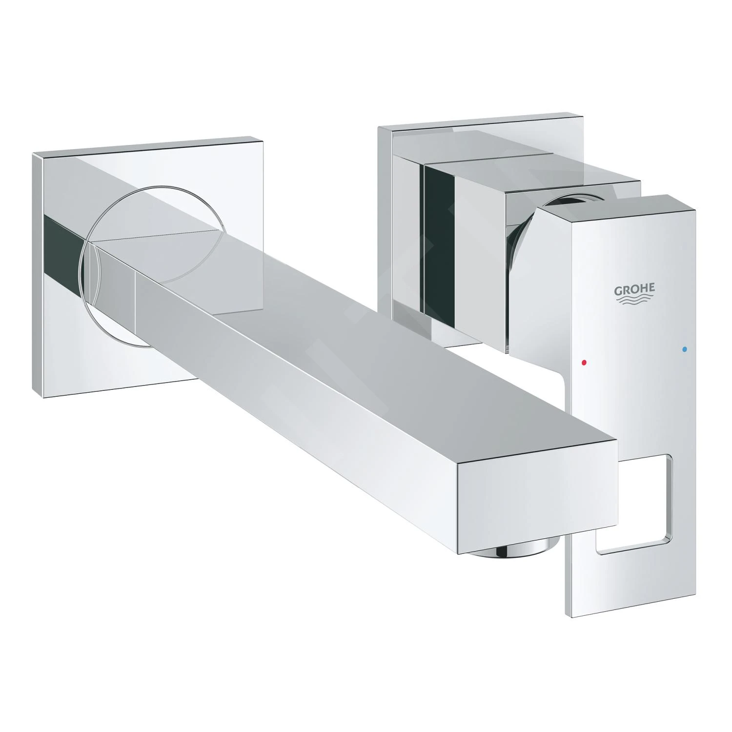 Grohe Eurocube - 2-gats Wastafelkraan M, Chroom 23447000 1 Grohe Eurocube - 2-gats Wastafelkraan M, Chroom 23447000