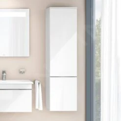 Villeroy & Boch Venticello - Hoge Badkamerkast, 404x1546x372 Mm, Scharnieren Rechts, Glossy White A95111DH -Badkamer Luxe c88259b915f21488a13f8ebc