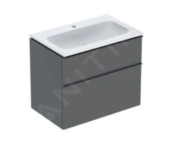 Geberit ICon - Wastafelkast Met Wastafel, 75x48x63 Cm, 2 Laden, Lava 502.336.JK.1