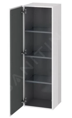 Duravit L-Cube - Hoge Badkamerkast 1320x400x363 Mm, Links, Glanzend Wit LC1178L2222 -Badkamer Luxe c93debee1c1f43e26ea46182