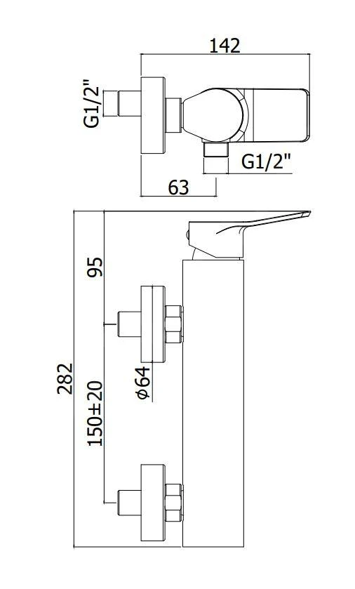 Paffoni Tilt - Douchekraan, Rvs TI168ST 2 Paffoni Tilt - Douchekraan, Rvs TI168ST - Afbeelding 2