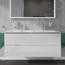 Duravit L-Cube - Wastafelonderkast 550x1290x481 Mm, 2 Laden, Glanzend Wit LC625802222 -Badkamer Luxe c9e82fa566f3803f725e6df3