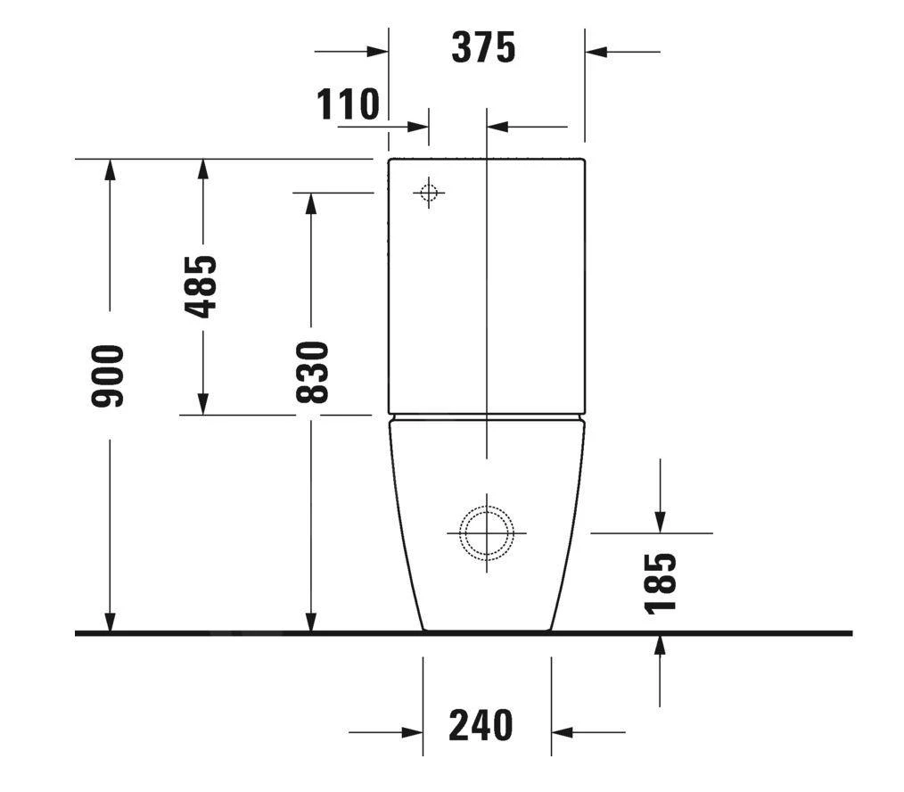 Duravit Viu - Spoelreservoir 485x375x130 Mm, Aansluiting Aan De Zijkant, Dual Flush, Met WonderGliss, Alpine Wit 09420000851 2 Duravit Viu - Spoelreservoir 485x375x130 Mm, Aansluiting Aan De Zijkant, Dual Flush, Met WonderGliss, Alpine Wit 09420000851 - Afbeelding 2