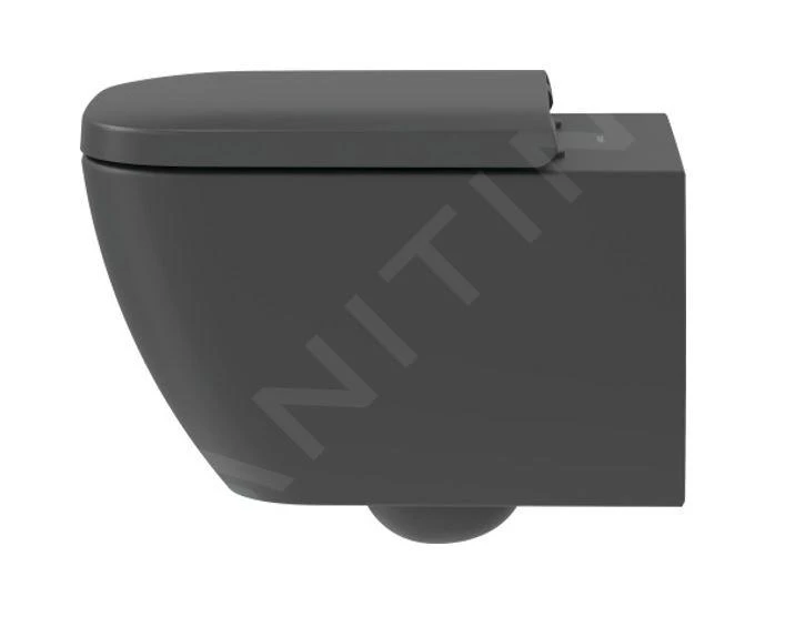 Duravit Happy D.2 - Hangend Toilet, Rimless, WonderGliss, Antracit 22220989001 5 Duravit Happy D.2 - Hangend Toilet, Rimless, WonderGliss, Antracit 22220989001 - Afbeelding 5