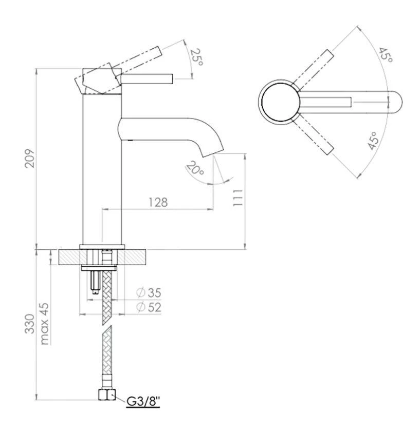 Steinberg 100 - Wastafelkraan, Mat Zwart 100 1750 S 2 Steinberg 100 - Wastafelkraan, Mat Zwart 100 1750 S - Afbeelding 2