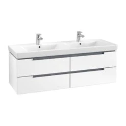 Villeroy & Boch Subway 2.0 - Wastafelkast, 1287x420x449 Mm, 4 Laden, Mat Wit A69200MS