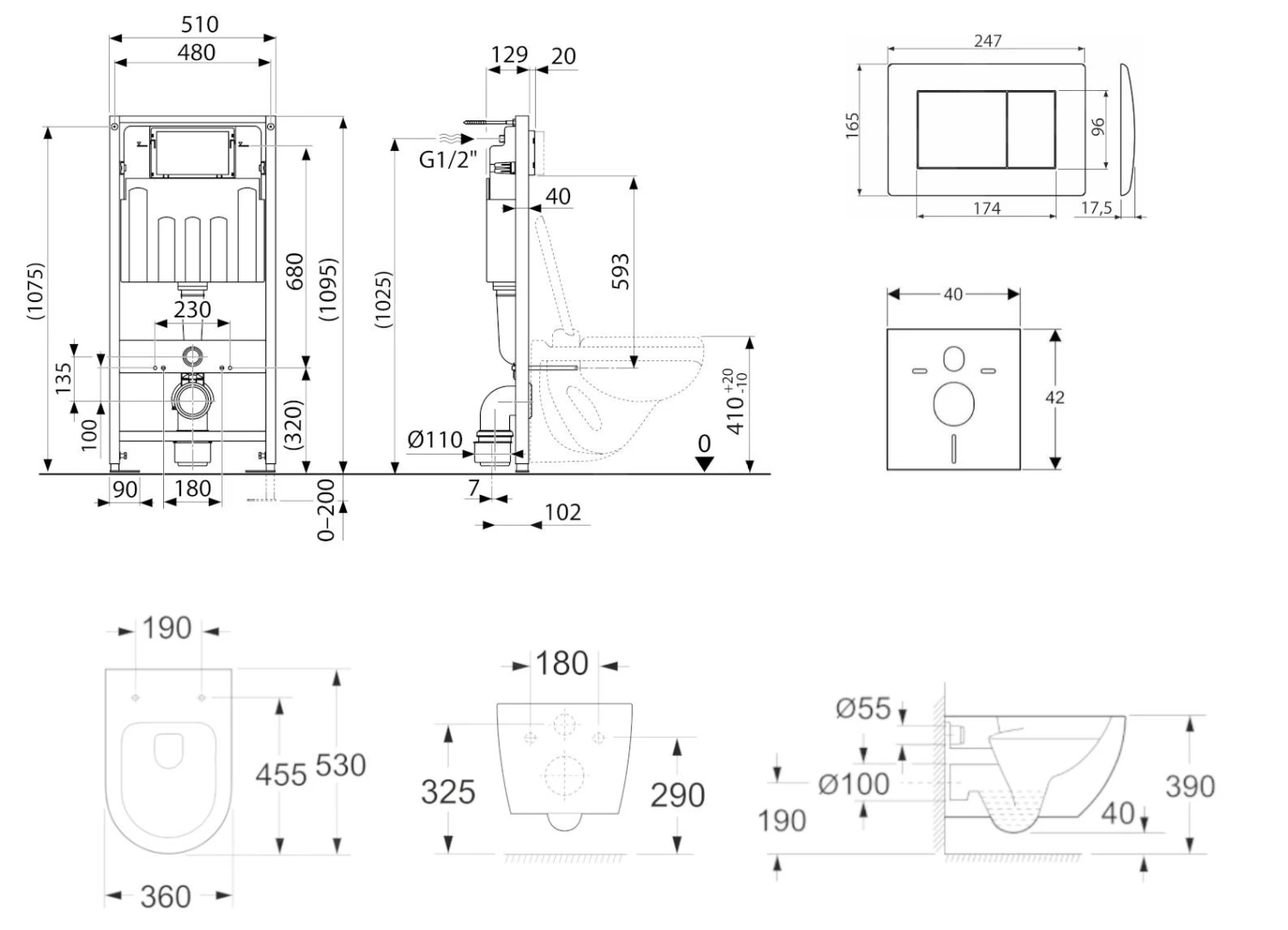 Kielle Genesis - Set Voorwandinstallatie, Toilet Met Toiletbril Softclose En Bedieningspaneel Gemini III, Glanzend Wit 30505SS15 2 Kielle Genesis - Set Voorwandinstallatie, Toilet Met Toiletbril Softclose En Bedieningspaneel Gemini III, Glanzend Wit 30505SS15 - Afbeelding 2