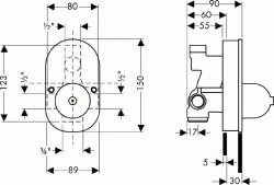 Hansgrohe Inbouwdelen - Inbouwdeel Voor Badmengkraan 31741180 2 Hansgrohe Inbouwdelen - Inbouwdeel Voor Badmengkraan 31741180 - Afbeelding 2