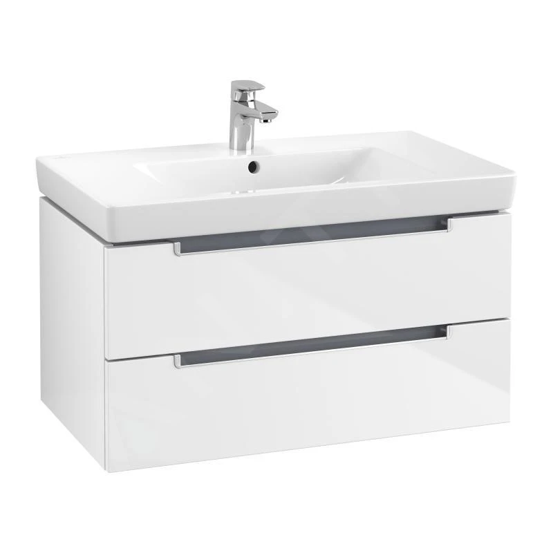 Villeroy & Boch Subway 2.0 - Wastafelkast, 787x420x449 Mm, 2 Laden, Glossy White A68900DH 1 Villeroy & Boch Subway 2.0 - Wastafelkast, 787x420x449 Mm, 2 Laden, Glossy White A68900DH