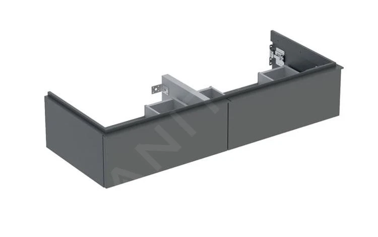 Geberit ICon - Wastafelonderkast, 118x25x48 Cm, 2 Laden, Lava 502.314.JK.1 1 Geberit ICon - Wastafelonderkast, 118x25x48 Cm, 2 Laden, Lava 502.314.JK.1