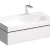 Geberit Xeno 2 - Wastafelonderkast 900 Mm Met Bijzetplank, Interne Lade Met LED Verlichting, Glanzend Wit 500.514.01.1