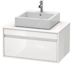 Duravit Ketho - Wastafelonderkast 426x800x550 Mm, 1 Lade, Glanzend Wit KT669402222