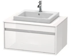 Duravit Ketho - Wastafelonderkast 426x800x550 Mm, 1 Lade, Glanzend Wit KT679402222