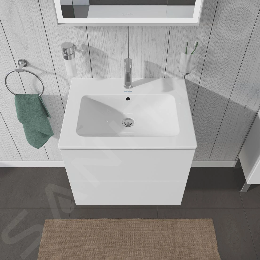 Duravit L-Cube - Wastafelonderkast 550x620x481 Mm, 2 Laden, Wit Mat LC624001818 5 Duravit L-Cube - Wastafelonderkast 550x620x481 Mm, 2 Laden, Wit Mat LC624001818 - Afbeelding 5
