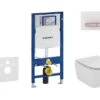 Geberit Duofix - Set Voorwandinstallatie, Toilet En Zitting Ideal Standard Tesi, Bedieningspaneel Sigma50, Aquablade, SoftClose, Alpine Wit 111.300.00.5 NU8