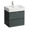 Laufen Lani - Wastafelonderkast, 58x44x52 Cm, 2 Laden, Grijs H4035321122661