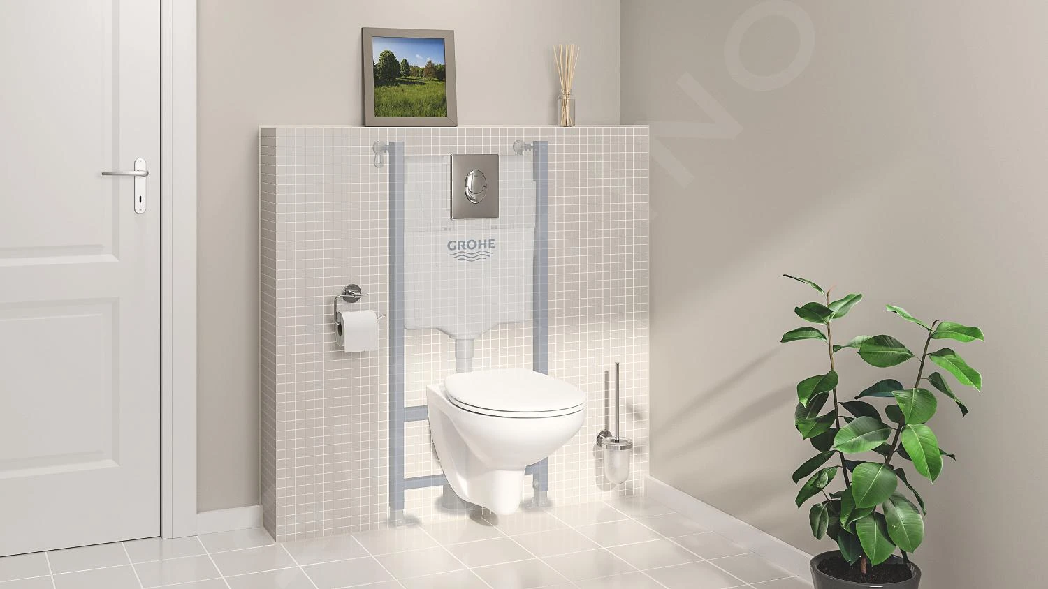Grohe Solido - Toiletset Met Inbouwtoilet, Hangtoilet En Wc Bril Bau Ceramic, Softclose, Bedieningspaneel Skate Air, Chroom/wit 39888000 9 Grohe Solido - Toiletset Met Inbouwtoilet, Hangtoilet En Wc Bril Bau Ceramic, Softclose, Bedieningspaneel Skate Air, Chroom/wit 39888000 - Afbeelding 9