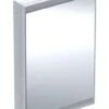 Geberit ONE - Spiegelkast Met LED-verlichting, 600x900x150 Mm, Scharnieren Links, Inbouw, Aluminium 505.800.00.1