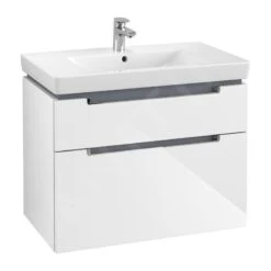 Villeroy & Boch Subway 2.0 - Wastafelkast, 787x590x449 Mm, 2 Laden, Glosy White A91410DH