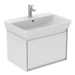 Ideal Standard Connect Air - Wastafelonderkast Cube 650 Mm, 580x409x400 Mm, Glanzend Wit/mat Wit E0847B2