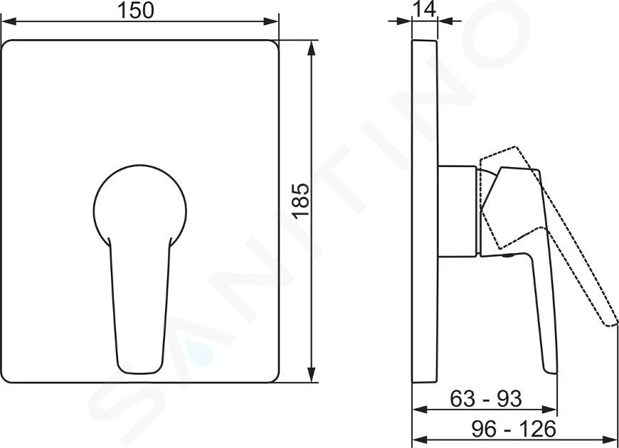 Hansa Polo - Afdekset Voor Douchekraan, 1 Uitgang, Chroom 80619093 2 Hansa Polo - Afdekset Voor Douchekraan, 1 Uitgang, Chroom 80619093 - Afbeelding 2