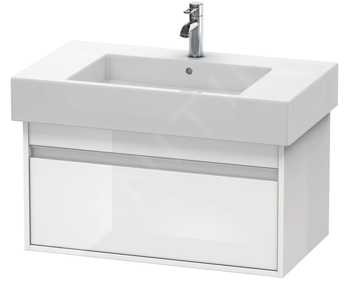 Duravit Ketho - Wastafelonderkast 410x800x455 Mm, 1 Lade, Glanzend Wit KT669002222 1 Duravit Ketho - Wastafelonderkast 410x800x455 Mm, 1 Lade, Glanzend Wit KT669002222
