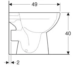 Geberit Selnova - Staande Toiletpot, 490x352 Mm, Rimfree, Wit 500.480.01.1 -Badkamer Luxe d2ee9c67cc8a29c77955bc44