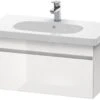 Duravit DuraStyle - Wastafelonderkast 398x800x453 Mm, 1 Lade, Glanzend Wit DS638402222