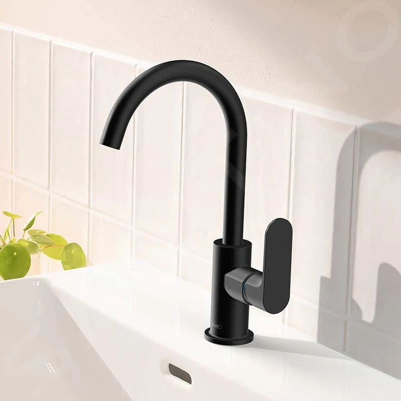 Hansgrohe Rebris S - Wastafelkraan Met Afvoer En Draaibare Uitloop, Mat Zwart 72536670 3 Hansgrohe Rebris S - Wastafelkraan Met Afvoer En Draaibare Uitloop, Mat Zwart 72536670 - Afbeelding 3