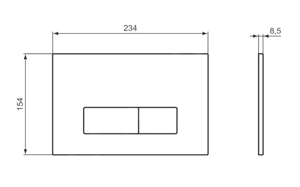 Ideal Standard Oleas - Oleas M2 Bedieningsplaat, Wit R0121AC 2 Ideal Standard Oleas - Oleas M2 Bedieningsplaat, Wit R0121AC - Afbeelding 2