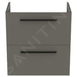 Ideal Standard I.Life S - Wastafelonderkast, 600x375x630 Mm, 2 Laden, Mat Kwartsgrijs T5293NG -Badkamer Luxe d3af4f412ba8bd55315aa849