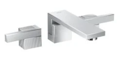 Axor Edge - Wastafelmengkraan Voor Wandinbouw, 3-gats Chroom/diamond Cut 46061000