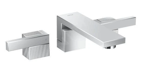Axor Edge - Wastafelmengkraan Voor Wandinbouw, 3-gats Chroom/diamond Cut 46061000 1 Axor Edge - Wastafelmengkraan Voor Wandinbouw, 3-gats Chroom/diamond Cut 46061000