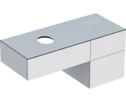 Geberit VariForm - Wastafelonderkast, 1200x510x550 Mm, Met Drie Laden En Sifon, Glanzend Wit/mat Wit 501.183.00.1