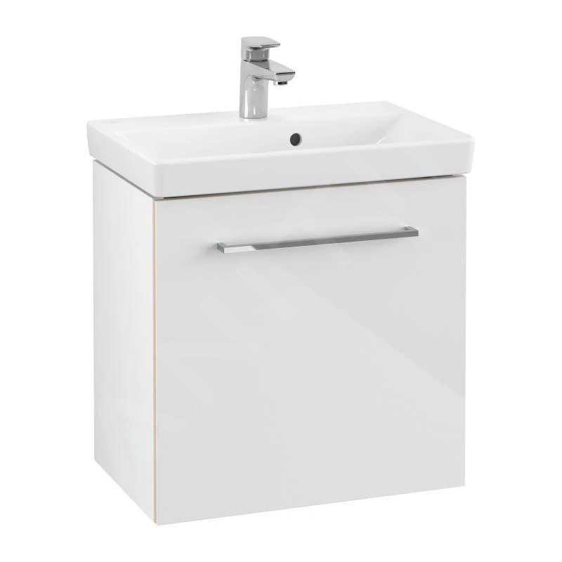Villeroy & Boch Avento - Wastafelkast, 530x514x352 Mm, 1 Deur, Crystal White A88800B4 1 Villeroy & Boch Avento - Wastafelkast, 530x514x352 Mm, 1 Deur, Crystal White A88800B4