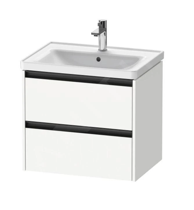 Duravit Ketho.2 - Wastafelkast 549x634x455 Mm, 2 Laden, Mat Wit K25282018180000 1 Duravit Ketho.2 - Wastafelkast 549x634x455 Mm, 2 Laden, Mat Wit K25282018180000