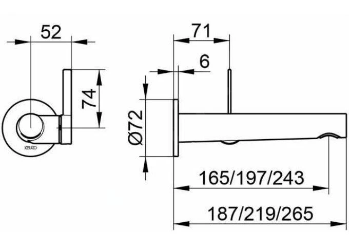 Keuco IXMO - Inbouw Wastafelkraan, Rvs 59516072101 2 Keuco IXMO - Inbouw Wastafelkraan, Rvs 59516072101 - Afbeelding 2