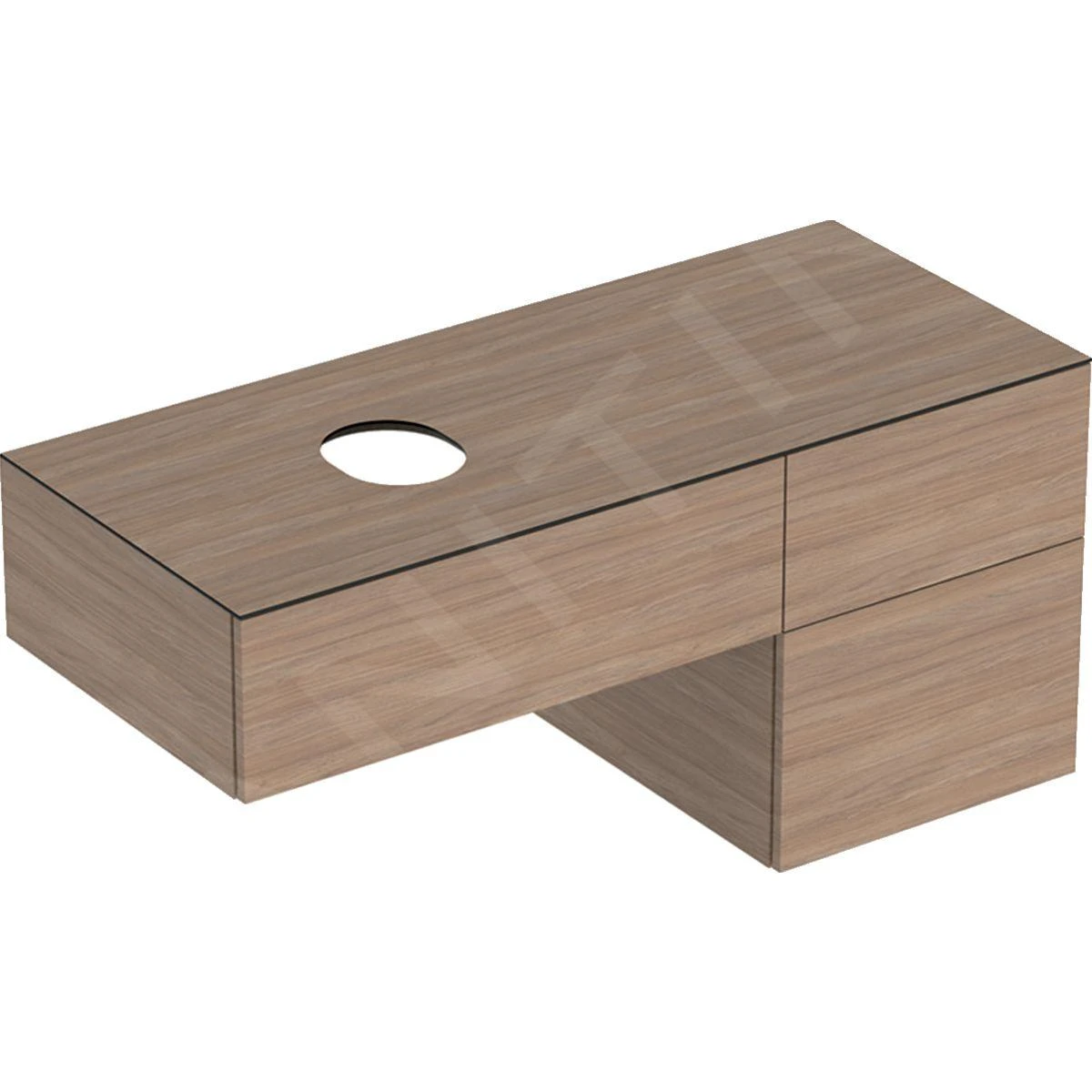 Geberit VariForm - Wastafelkast, 1200x510x550 Mm, 3 Laden En Stankafsluiter, Eik 501.187.00.1 1 Geberit VariForm - Wastafelkast, 1200x510x550 Mm, 3 Laden En Stankafsluiter, Eik 501.187.00.1