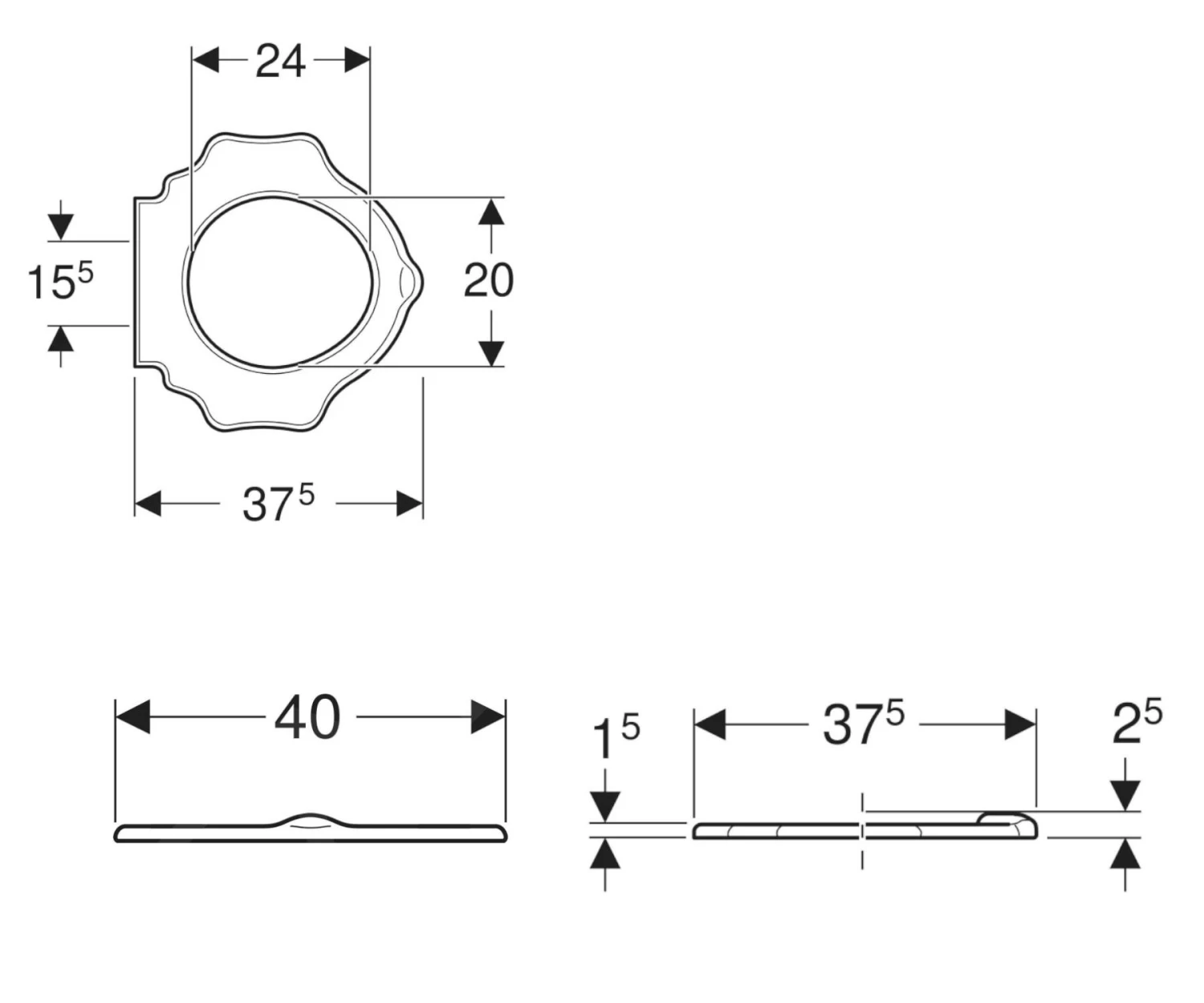 Geberit Bambini - Kinder Wc Bril Zonder Deksel, Wit 573370000 2 Geberit Bambini - Kinder Wc Bril Zonder Deksel, Wit 573370000 - Afbeelding 2