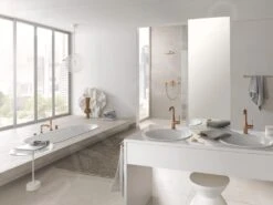 Grohe Essence - Badrandcombinatie, 4-gats, Geborsteld Warm Sunset 19578DL1 -Badkamer Luxe d971d88ea670e1d823e03cf3
