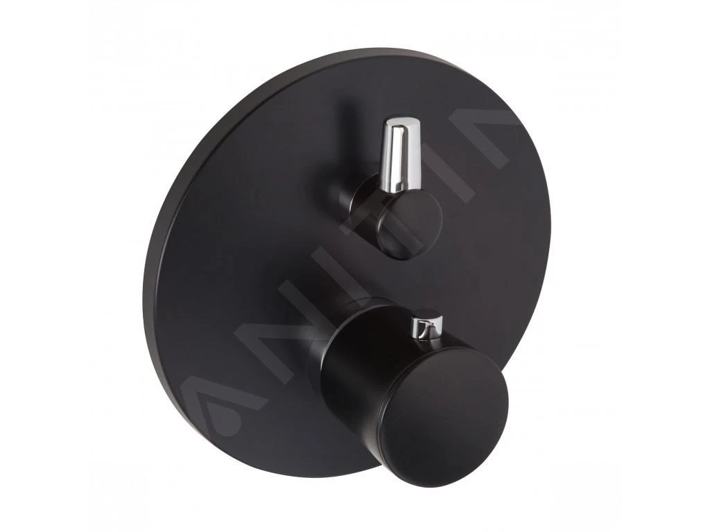 Kludi Balance - Inbouw Thermostaatkraan Voor 2 Functies, Mat Zwart/chroom 528308775 1 Kludi Balance - Inbouw Thermostaatkraan Voor 2 Functies, Mat Zwart/chroom 528308775