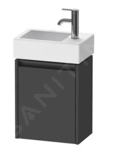 Duravit Ketho.2 - Wastafelkast 440x364x238 Mm, 1 Deur, Scharnieren Links, Grafiet Mat K25071L49490000