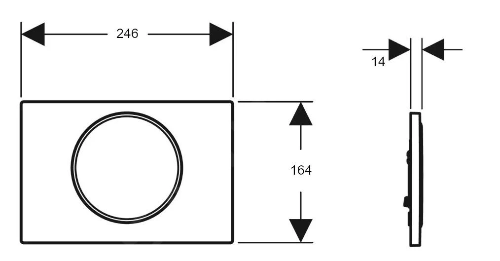 Geberit Sigma10 - Bedieningsplaat, Mat Zwart 115.758.16.5 2 Geberit Sigma10 - Bedieningsplaat, Mat Zwart 115.758.16.5 - Afbeelding 2