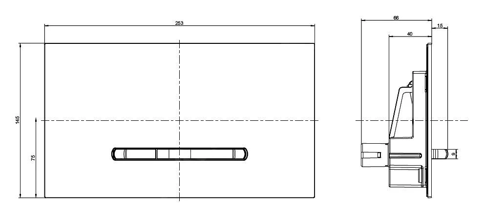 Villeroy & Boch ViConnect - WC-bedieningsplaat, Chroom Mat 92218069 2 Villeroy & Boch ViConnect - WC-bedieningsplaat, Chroom Mat 92218069 - Afbeelding 2
