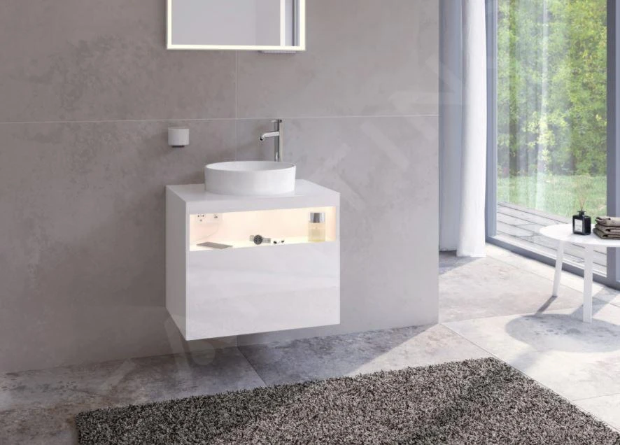 Keuco Stageline - Wastafelonderkast, 650x550x490 Mm, Met Uitsparing Voor Wastafel En Kraan Rechts, Met Verlichting En USB, Wit 32855300100 7 Keuco Stageline - Wastafelonderkast, 650x550x490 Mm, Met Uitsparing Voor Wastafel En Kraan Rechts, Met Verlichting En USB, Wit 32855300100 - Afbeelding 7