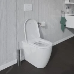 Duravit ME By Starck - Staande Toiletpot, Met HygieneGlaze, Alpine Wit 2169092000 -Badkamer Luxe daf2f4990a4ea2ceae24ab97